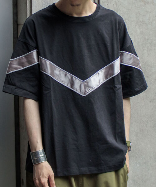 GLOSTER（グロスター）の「【GLOSTER/グロスター】IPFU ビッグシルエットTシャツ（Tシャツ/カットソー・メンズ・ブラック/アイボリー/グレイッシュブルー・M/L）」の2枚目の写真