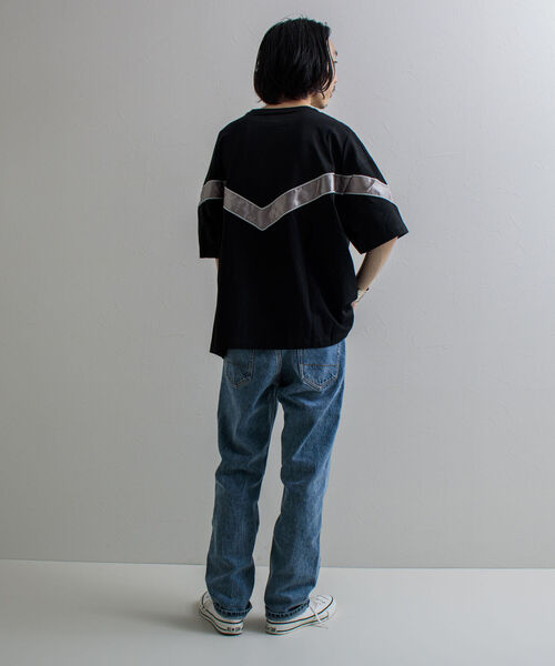 GLOSTER（グロスター）の「【GLOSTER/グロスター】IPFU ビッグシルエットTシャツ（Tシャツ/カットソー・メンズ・ブラック/アイボリー/グレイッシュブルー・M/L）」の7枚目の写真