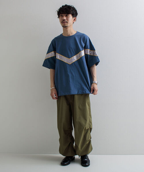 GLOSTER（グロスター）の「【GLOSTER/グロスター】IPFU ビッグシルエットTシャツ（Tシャツ/カットソー・メンズ・ブラック/アイボリー/グレイッシュブルー・M/L）」の8枚目の写真