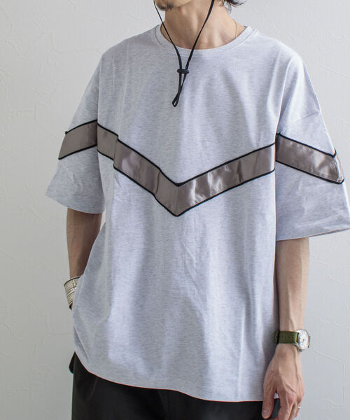 GLOSTER（グロスター）の「【GLOSTER/グロスター】IPFU ビッグシルエットTシャツ（Tシャツ/カットソー・メンズ・ブラック/アイボリー/グレイッシュブルー・M/L）」の15枚目の写真