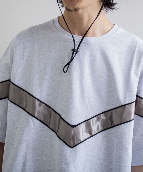 GLOSTER（グロスター）の「【GLOSTER/グロスター】IPFU ビッグシルエットTシャツ（Tシャツ/カットソー・メンズ・ブラック/アイボリー/グレイッシュブルー・M/L）」の12枚目の写真