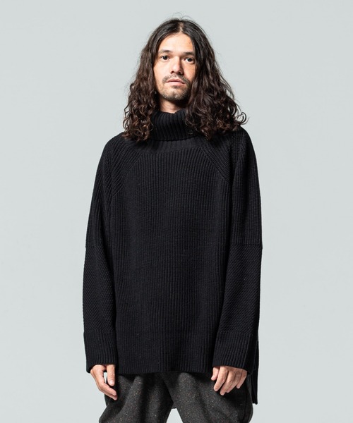 glamb（グラム）の「Sulman Turtle Knit / サルマンタートルネックニット（ニット/セーター・メンズ・ブラック/ホワイト/カーキ・M/S/L）」の3枚目の写真