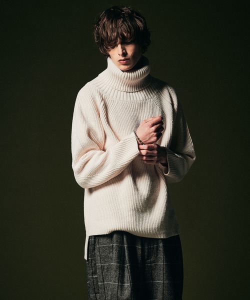 glamb（グラム）の「Sulman Turtle Knit / サルマンタートルネックニット（ニット/セーター・メンズ・ブラック/ホワイト/カーキ・M/S/L）」の15枚目の写真