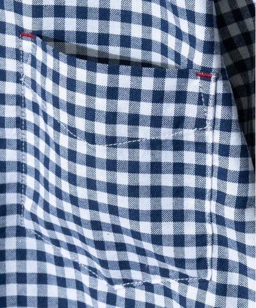 JOHN'S CLOSET(ジョンズクローゼット)の「【a】ライトオックス七分袖レギュラーシャツ(シャツ/ブラウス・メンズ・ホワイト/サックスブルー/ネイビー系・MEDIUM/LARGE/X-LARGE)」の5枚目の写真