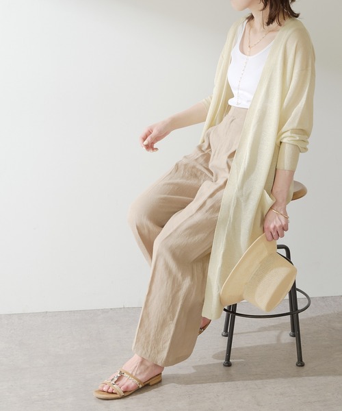 COLLAGE GALLARDAGALANTE（コラージュガリャルダガランテ）の「リネンパンツ（その他パンツ・レディース・スカイブルー/ベージュ・FREE）」の18枚目の写真