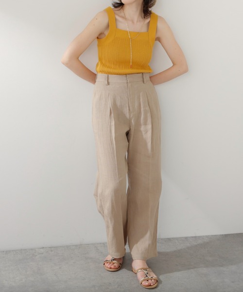 COLLAGE GALLARDAGALANTE（コラージュガリャルダガランテ）の「リネンパンツ（その他パンツ・レディース・スカイブルー/ベージュ・FREE）」の22枚目の写真