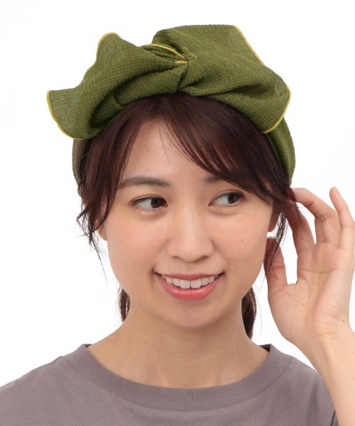 チチカカ(チチカカ)の「ビッグリボンヘアバンド(ヘアバンド・レディース・ネイビー/オレンジ/グリーン・FREE)」の9枚目の写真