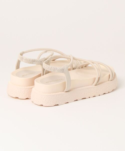 ehka sopo（エヘカソポ）の「コードストラップサンダル（サンダル・レディース・ブラック/オフホワイト/シルバー・MEDIUM/LARGE）」の5枚目の写真