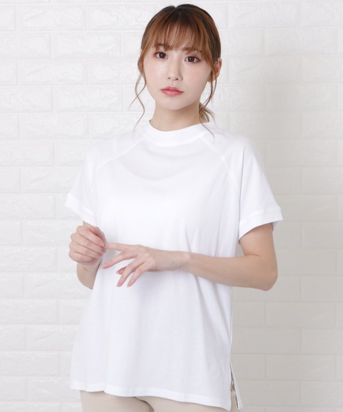 Lace Ladies(レースレディース)の「ボトルネック半袖Tシャツ(Tシャツ/カットソー・レディース・ホワイト/ブラック/ブラウン・M/L)」の2枚目の写真