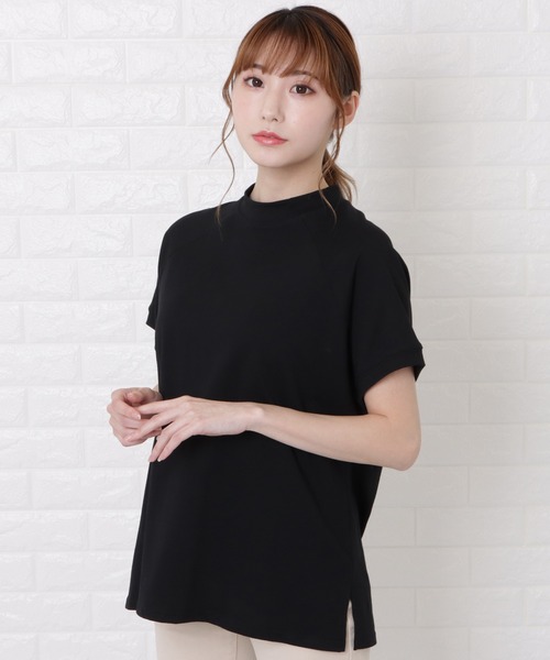 Lace Ladies(レースレディース)の「ボトルネック半袖Tシャツ(Tシャツ/カットソー・レディース・ホワイト/ブラック/ブラウン・M/L)」の1枚目の写真