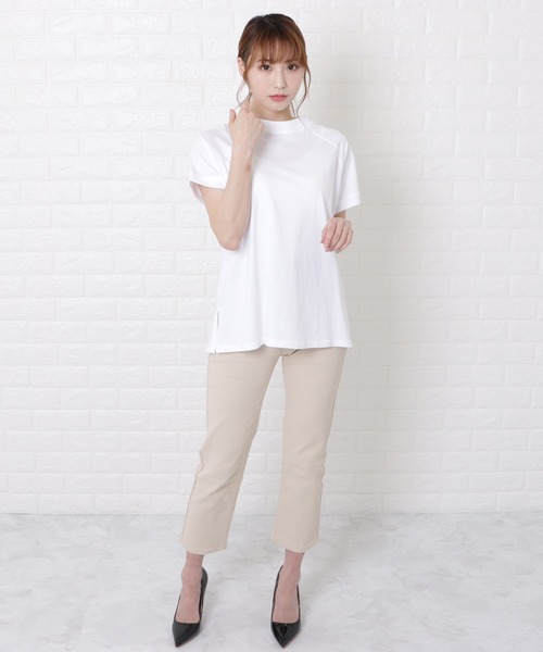 Lace Ladies(レースレディース)の「ボトルネック半袖Tシャツ(Tシャツ/カットソー・レディース・ホワイト/ブラック/ブラウン・M/L)」の7枚目の写真