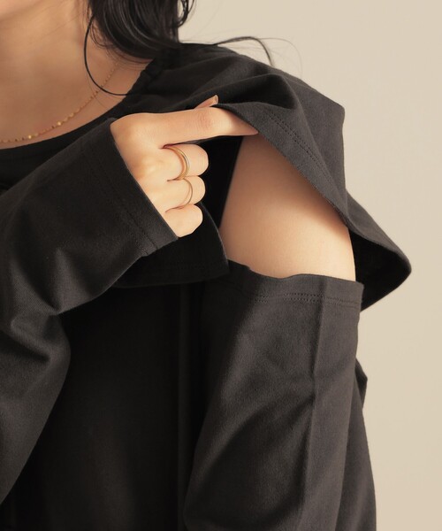 BeAMS DOT(ビームスドット)の「BeAMS DOT / マルチウェイ プルオーバー(Tシャツ/カットソー・レディース・ホワイト/ブラック系その他4・FREE)」の9枚目の写真