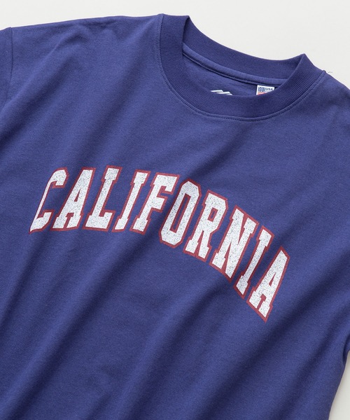 OUTDOOR PRODUCTS APPAREL(アウトドアプロダクツアパレル)の「USAコットン カレッジプリント ヘビーウェイト ビッグシルエット Tシャツ(Tシャツ/カットソー・レディース・チャコールグレー/グリーン/ホワイト/ネイビー・FREE)」の4枚目の写真