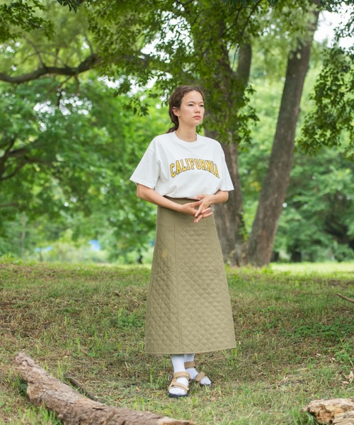 OUTDOOR PRODUCTS APPAREL(アウトドアプロダクツアパレル)の「USAコットン カレッジプリント ヘビーウェイト ビッグシルエット Tシャツ(Tシャツ/カットソー・レディース・チャコールグレー/グリーン/ホワイト/ネイビー・FREE)」の18枚目の写真