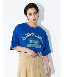 【ジェンダーレス】チェーン刺繍カレッジ半袖Tシャツ