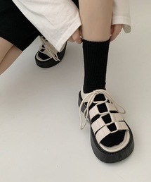 MANGROVE | プラットフォームレースアップサンダル(サンダル)