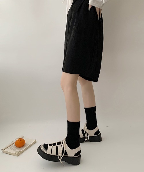 MANGROVE（マングローブ）の「プラットフォームレースアップサンダル（サンダル・レディース・ホワイト/ブラック・SMALL/MEDIUM/LARGE）」の20枚目の写真