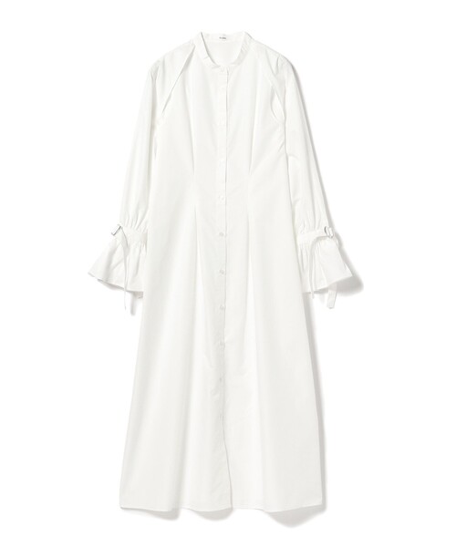 BeAMS DOT(ビームスドット)の「BeAMS DOT / オープンショルダー ロングシャツワンピース(シャツワンピース・レディース・ブラック/オレンジ/ホワイト・FREE)」の16枚目の写真