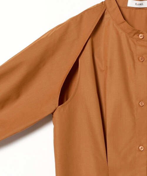 BeAMS DOT(ビームスドット)の「BeAMS DOT / オープンショルダー ロングシャツワンピース(シャツワンピース・レディース・ブラック/オレンジ/ホワイト・FREE)」の17枚目の写真