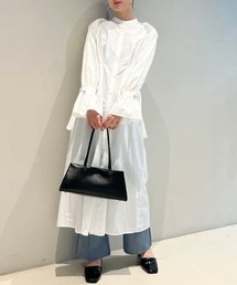 BeAMS DOT | 【WEB限定】BeAMS DOT / オープンショルダー ロングシャツワンピース(シャツワンピース)