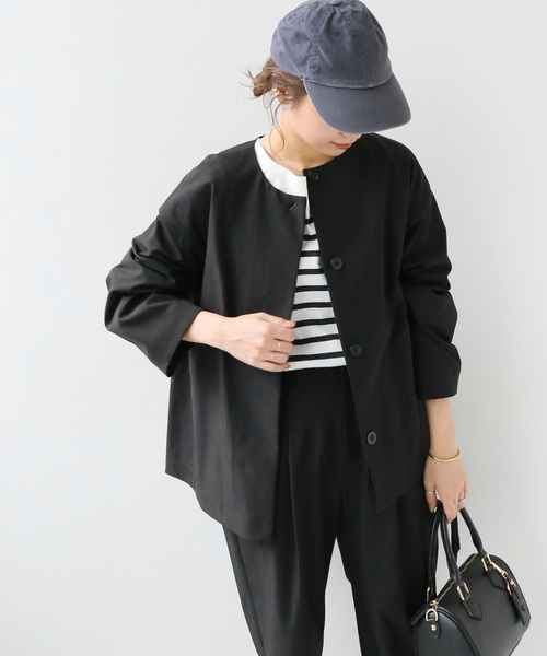 □【SPENSIERATO】クルーネックコクーンブルゾン（ブルゾン