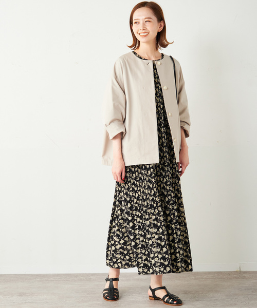 JOURNAL STANDARD relume（ジャーナルスタンダード　レリューム）の「■【SPENSIERATO】クルーネックコクーンブルゾン（ブルゾン・レディース・ブラック/ベージュ・FREE）」の5枚目の写真