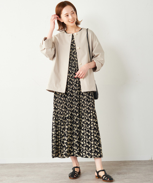 JOURNAL STANDARD relume（ジャーナルスタンダード　レリューム）の「■【SPENSIERATO】クルーネックコクーンブルゾン（ブルゾン・レディース・ブラック/ベージュ・FREE）」の6枚目の写真