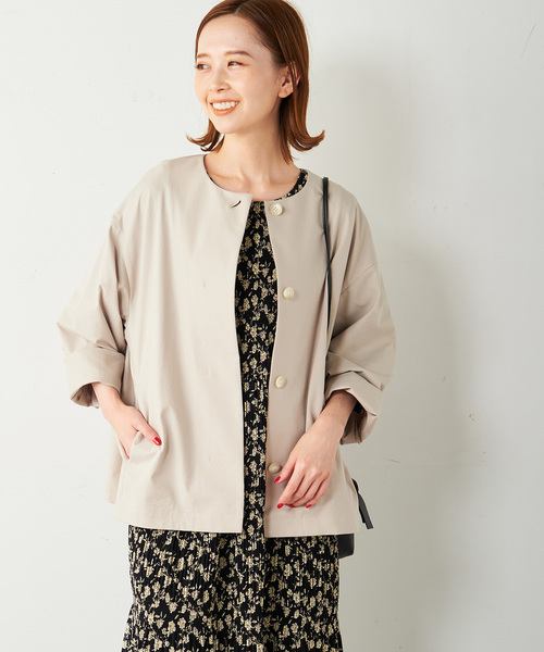 JOURNAL STANDARD relume（ジャーナルスタンダード　レリューム）の「■【SPENSIERATO】クルーネックコクーンブルゾン（ブルゾン・レディース・ブラック/ベージュ・FREE）」の8枚目の写真