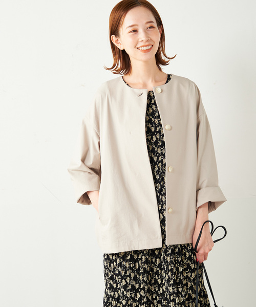 JOURNAL STANDARD relume（ジャーナルスタンダード　レリューム）の「■【SPENSIERATO】クルーネックコクーンブルゾン（ブルゾン・レディース・ブラック/ベージュ・FREE）」の9枚目の写真