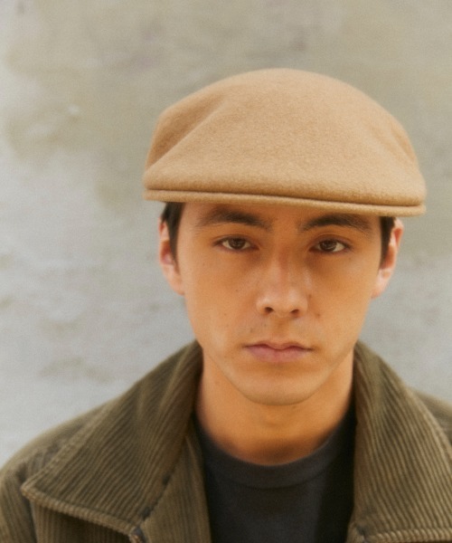 KANGOL（カンゴール）の「KANGOL Wool 504（ハンチング/ベレー帽・メンズ・ホワイト/ライトグレー/ブラック/ネイビー/ブラウン/グレー/レッド/ピンク/オレンジ/グリーン/ライトブラウン/ダークグレー/キャメル/ワイン/ブラック×ゴールド・SMALL/MEDIUM/LARGE/X-LARGE/XX-LARGE）」の12枚目の写真