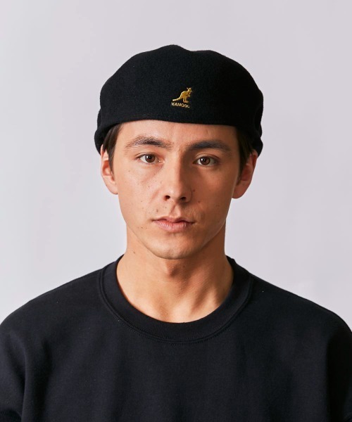 KANGOL（カンゴール）の「KANGOL Wool 504（ハンチング/ベレー帽・メンズ・ホワイト/ライトグレー/ブラック/ネイビー/ブラウン/グレー/レッド/ピンク/オレンジ/グリーン/ライトブラウン/ダークグレー/キャメル/ワイン/ブラック×ゴールド・SMALL/MEDIUM/LARGE/X-LARGE/XX-LARGE）」の4枚目の写真
