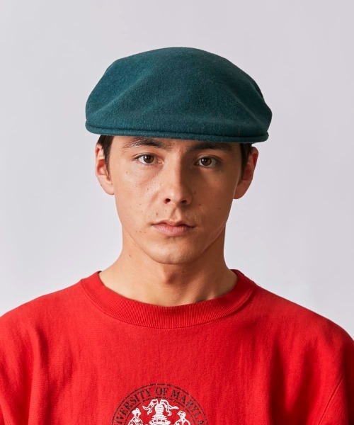 KANGOL（カンゴール）の「KANGOL Wool 504（ハンチング/ベレー帽・メンズ・ホワイト/ライトグレー/ブラック/ネイビー/ブラウン/グレー/レッド/ピンク/オレンジ/グリーン/ライトブラウン/ダークグレー/キャメル/ワイン/ブラック×ゴールド・SMALL/MEDIUM/LARGE/X-LARGE/XX-LARGE）」の10枚目の写真