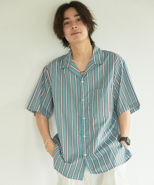 PBLIM(ページボーイリム)の「PAGEBOYLIM/ヒッピーストライプシャツ(シャツ/ブラウス・レディース・ミント/サックスブルー・MEDIUM/LARGE)」の8枚目の写真