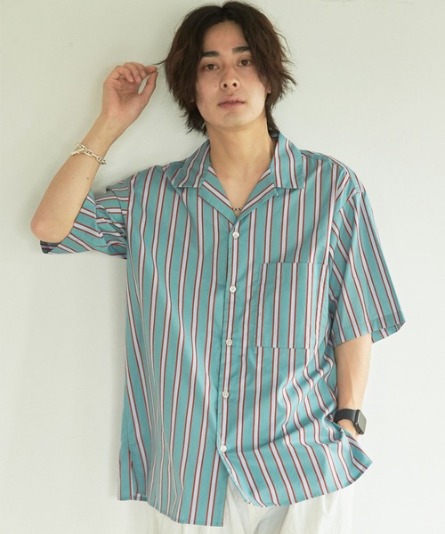 PBLIM(ページボーイリム)の「PAGEBOYLIM/ヒッピーストライプシャツ(シャツ/ブラウス・レディース・ミント/サックスブルー・MEDIUM/LARGE)」の16枚目の写真