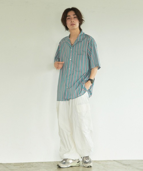 PBLIM(ページボーイリム)の「PAGEBOYLIM/ヒッピーストライプシャツ(シャツ/ブラウス・レディース・ミント/サックスブルー・MEDIUM/LARGE)」の14枚目の写真