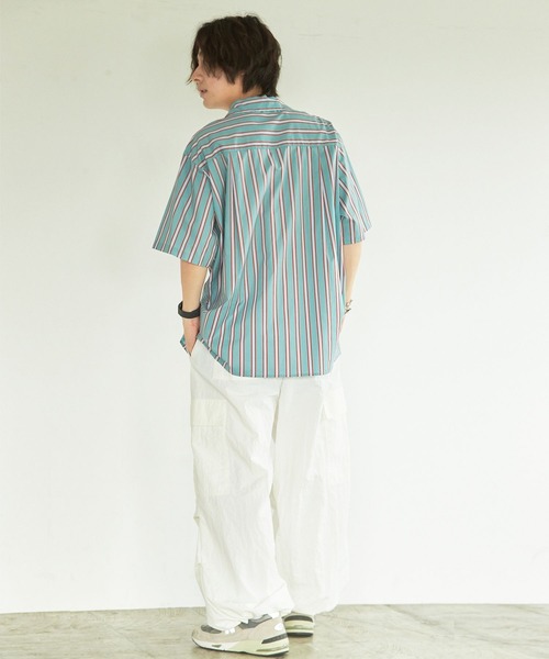 PBLIM(ページボーイリム)の「PAGEBOYLIM/ヒッピーストライプシャツ(シャツ/ブラウス・レディース・ミント/サックスブルー・MEDIUM/LARGE)」の12枚目の写真