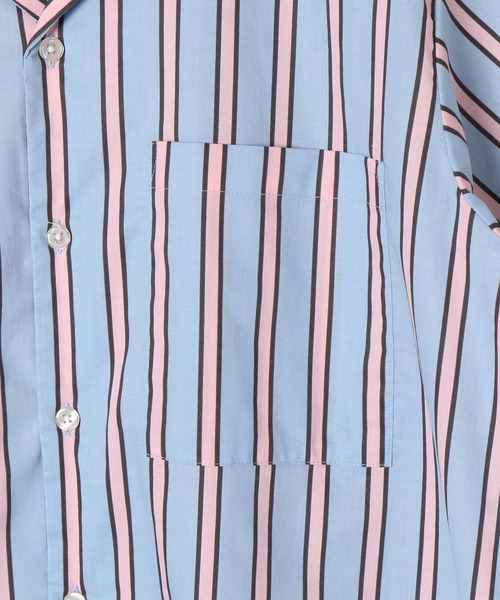 PBLIM(ページボーイリム)の「PAGEBOYLIM/ヒッピーストライプシャツ(シャツ/ブラウス・レディース・ミント/サックスブルー・MEDIUM/LARGE)」の7枚目の写真