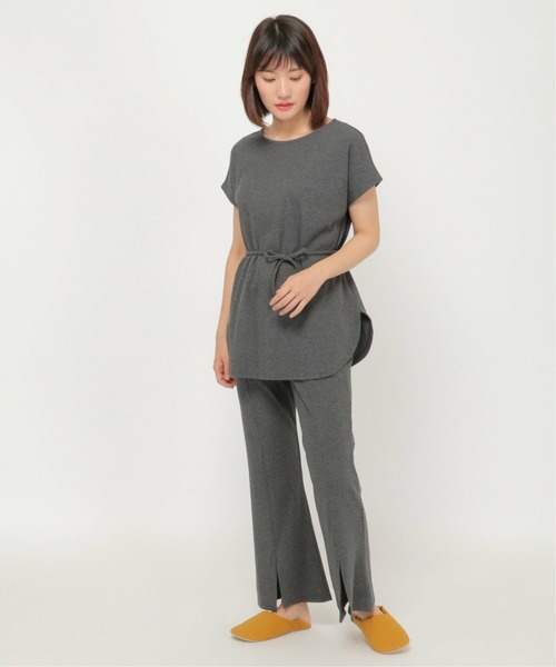 ikka(イッカ)の「テレコ裾スリットパンツ(その他パンツ・レディース・チャコールグレー/ブラウン系その他・L/M)」の4枚目の写真