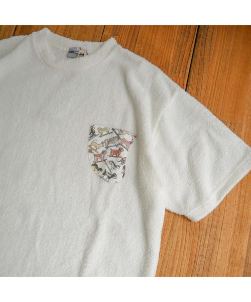 NAVAL（ナバル）の「SHARES DESIGN / PILE CALM FIN POCKET LOOSE TEE（Tシャツ/カットソー・メンズ・ホワイト/ブラック・MEDIUM/LARGE）」の3枚目の写真