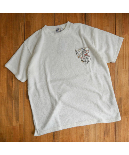 NAVAL（ナバル）の「SHARES DESIGN / PILE CALM FIN POCKET LOOSE TEE（Tシャツ/カットソー・メンズ・ホワイト/ブラック・MEDIUM/LARGE）」の4枚目の写真
