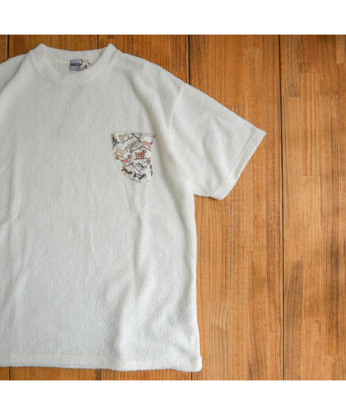 NAVAL（ナバル）の「SHARES DESIGN / PILE CALM FIN POCKET LOOSE TEE（Tシャツ/カットソー・メンズ・ホワイト/ブラック・MEDIUM/LARGE）」の5枚目の写真