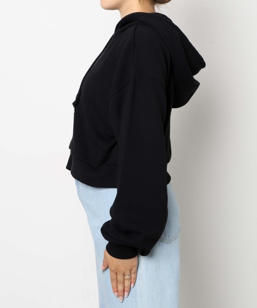 WEGO(ウィゴー)の「WEGO/ショートZIPパーカー(パーカー・レディース・ブラック/ホワイト/杢グレー・FREE)」の11枚目の写真