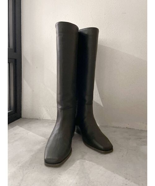 Ungrid（アングリッド）の「スクエアトゥロングブーツ（ブーツ・レディース・ブラック/アイボリー・S/M/L）」の9枚目の写真