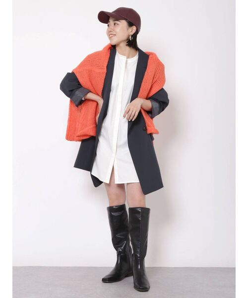 Ungrid（アングリッド）の「スクエアトゥロングブーツ（ブーツ・レディース・ブラック/アイボリー・S/M/L）」の11枚目の写真