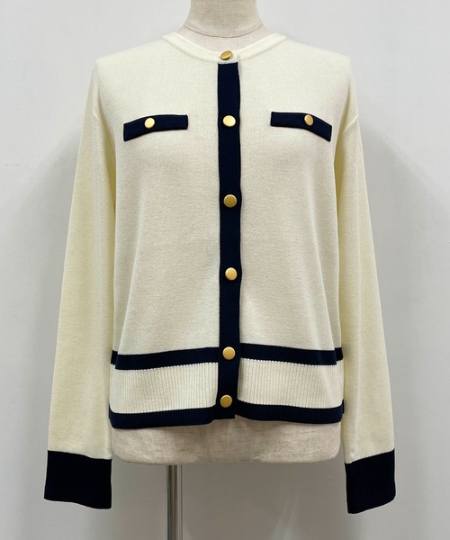 PICCIN(ピッチン)の「【日本製】ゴールドボタンカーディガン(カーディガン/ボレロ・レディース・ブラック/アイボリー・M)」の19枚目の写真