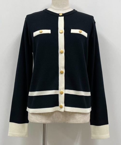 PICCIN(ピッチン)の「【日本製】ゴールドボタンカーディガン(カーディガン/ボレロ・レディース・ブラック/アイボリー・M)」の21枚目の写真