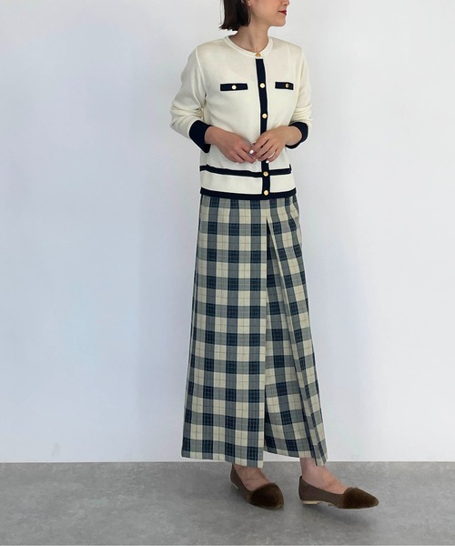 PICCIN(ピッチン)の「【日本製】ゴールドボタンカーディガン(カーディガン/ボレロ・レディース・ブラック/アイボリー・M)」の7枚目の写真