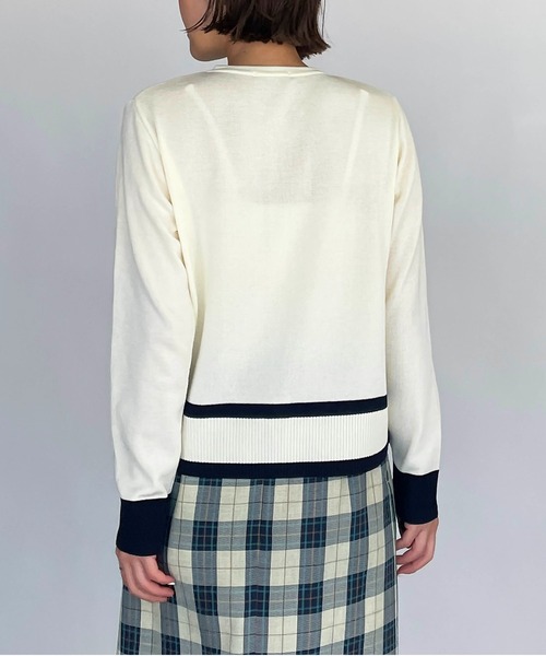 PICCIN(ピッチン)の「【日本製】ゴールドボタンカーディガン(カーディガン/ボレロ・レディース・ブラック/アイボリー・M)」の5枚目の写真