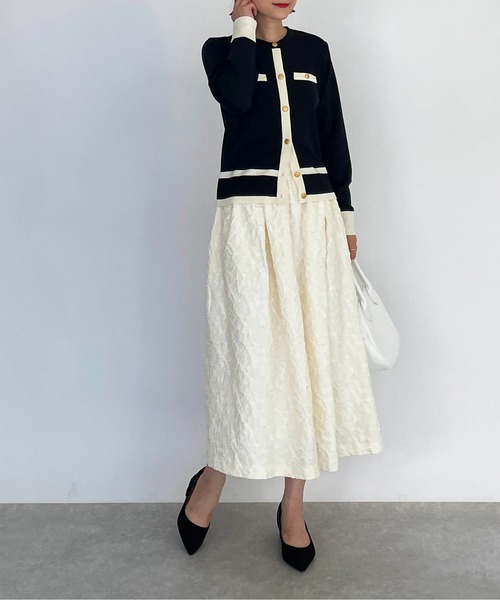 PICCIN(ピッチン)の「【日本製】ゴールドボタンカーディガン(カーディガン/ボレロ・レディース・ブラック/アイボリー・M)」の15枚目の写真