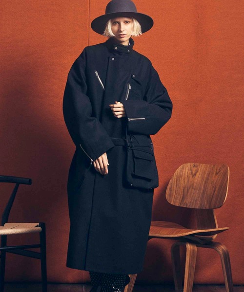 MAISON SPECIAL（メゾンスペシャル）の「《ユニセックスアイテム》プライムオーバータイロッケンミリタリーコート【MAISON SPECIAL/メゾンスペシャル】（モッズコート・メンズ・カーキ/オフホワイト/ダークブラック/ブラック・1/2）」の4枚目の写真